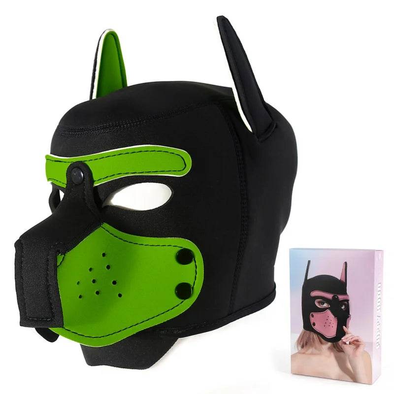Premium Sexy Dog Mask Full Head Padded Rubber For Couples - ToylandEU