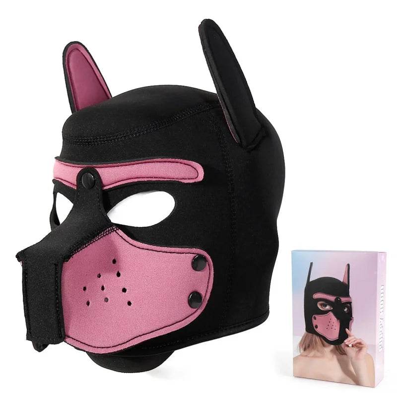 Premium Sexy Dog Mask Full Head Padded Rubber For Couples - ToylandEU