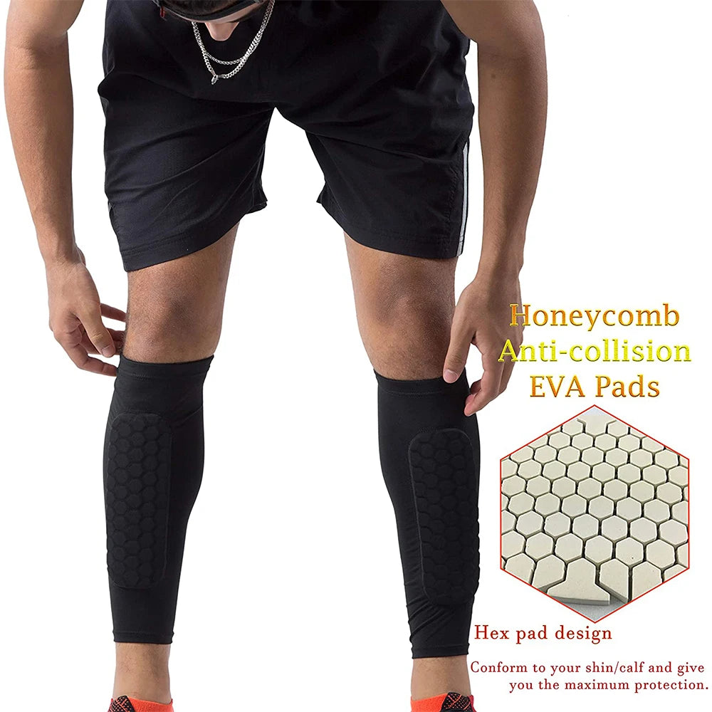 Premium Shin Guard Calf Sleeve With Honeycomb Pad For Soccer - ToylandEU