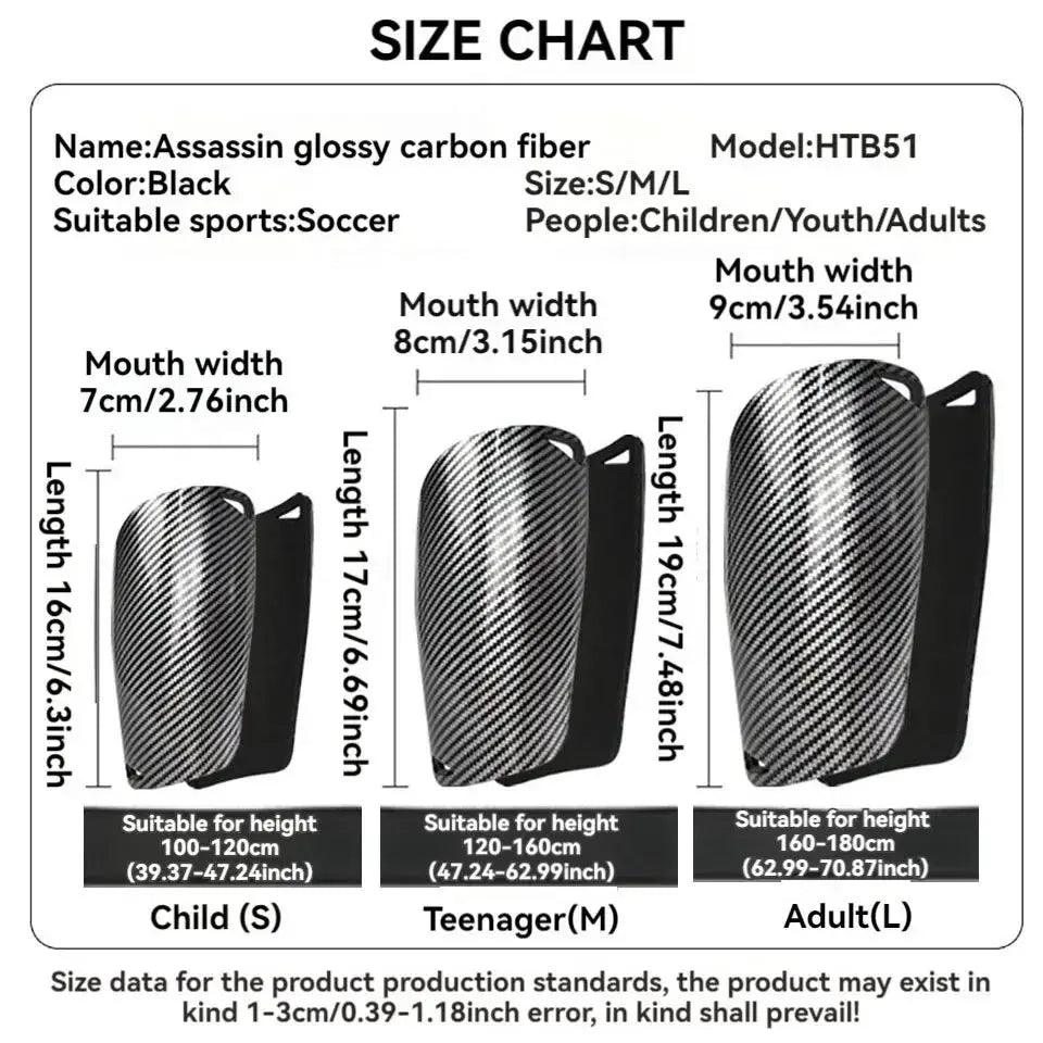  Premium Shin Guards Carbon Fiber 1 Pair All Ages Toyland EU -  ToylandEU™
