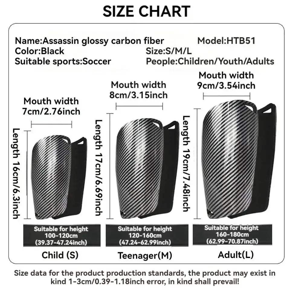  Premium Shin Guards Carbon Fiber 1 Pair All Ages Toyland EU -  ToylandEU™