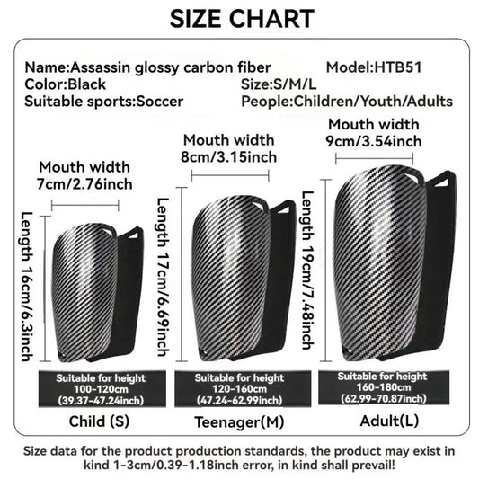  Premium Shin Guards Carbon Fiber 1 Pair All Ages Toyland EU -  ToylandEU™