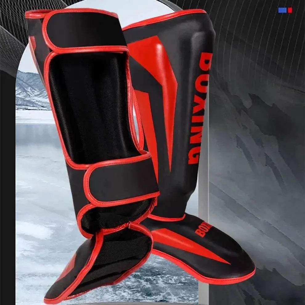 Premium Shin Guards PU Leather Instep Ankle For All Ages - ToylandEU
