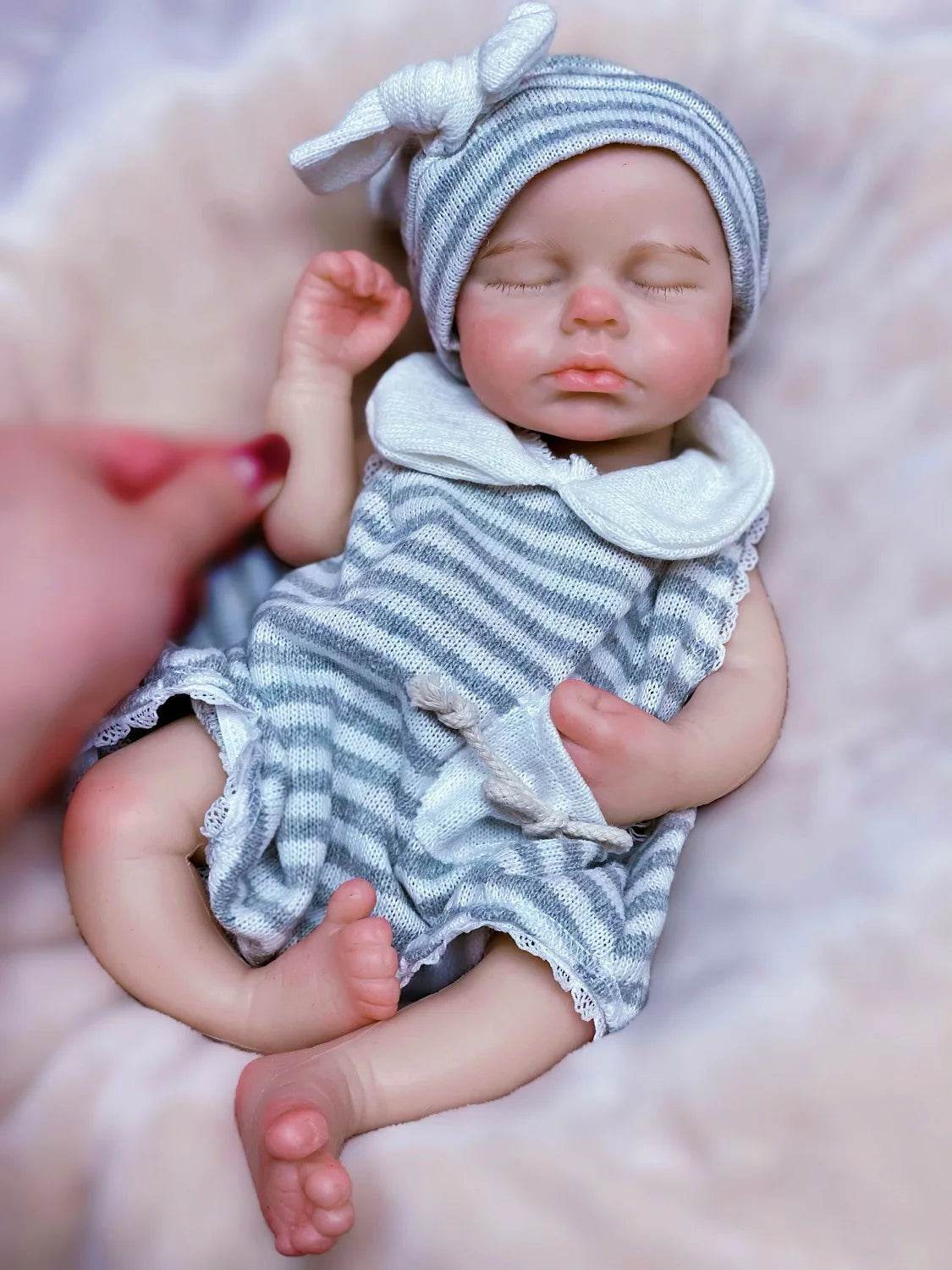 Premium Silicone Reborn Doll Can Open Mouth For Collectors - ToylandEU
