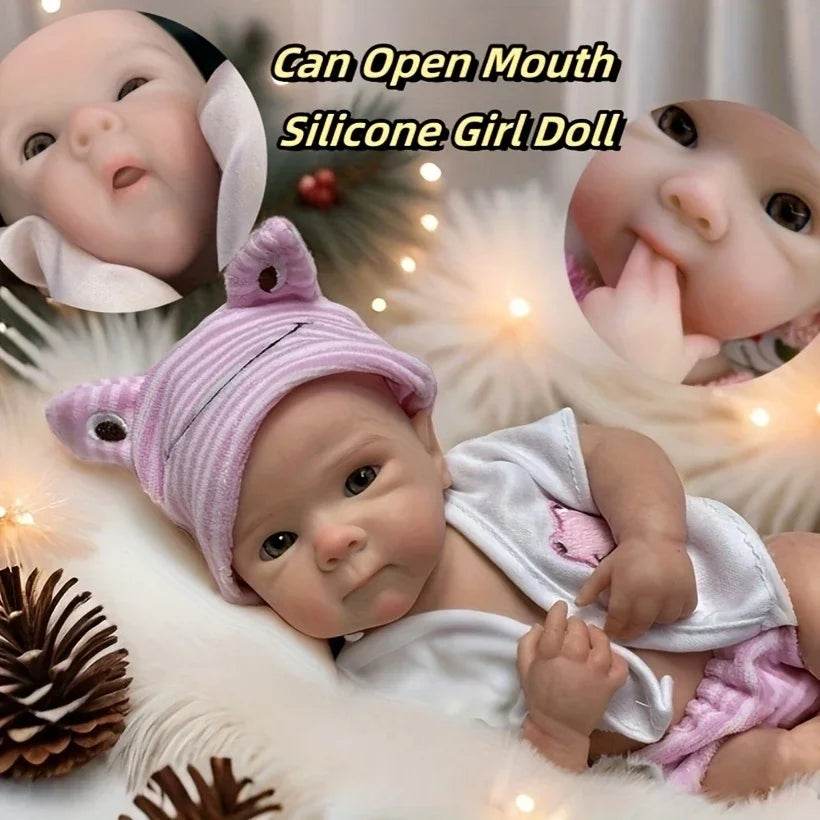 Premium Silicone Reborn Doll Open Mouth For Collectors - ToylandEU