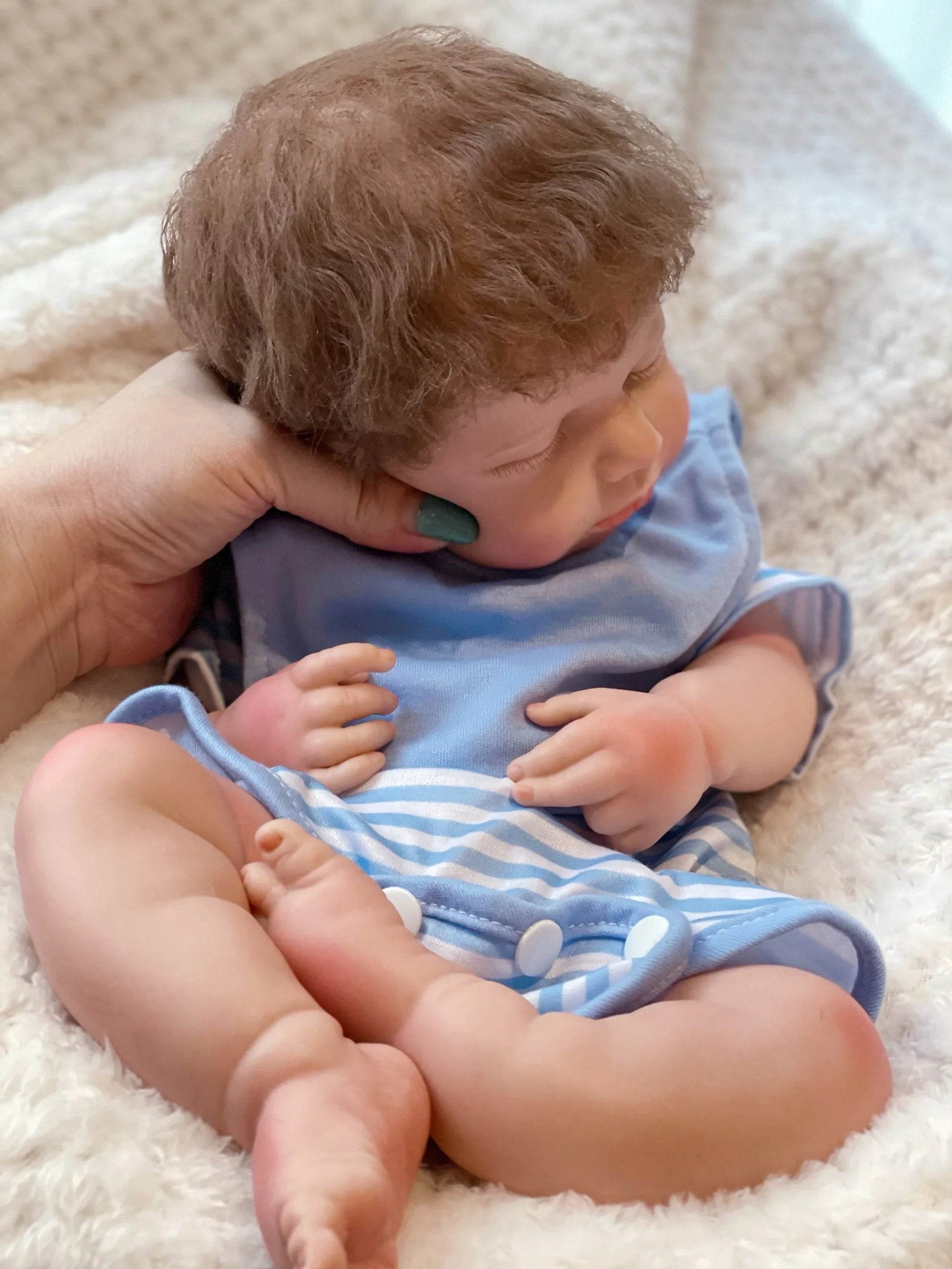 Premium Silicone Reborn Doll With Rooted Hair For Collectors - ToylandEU