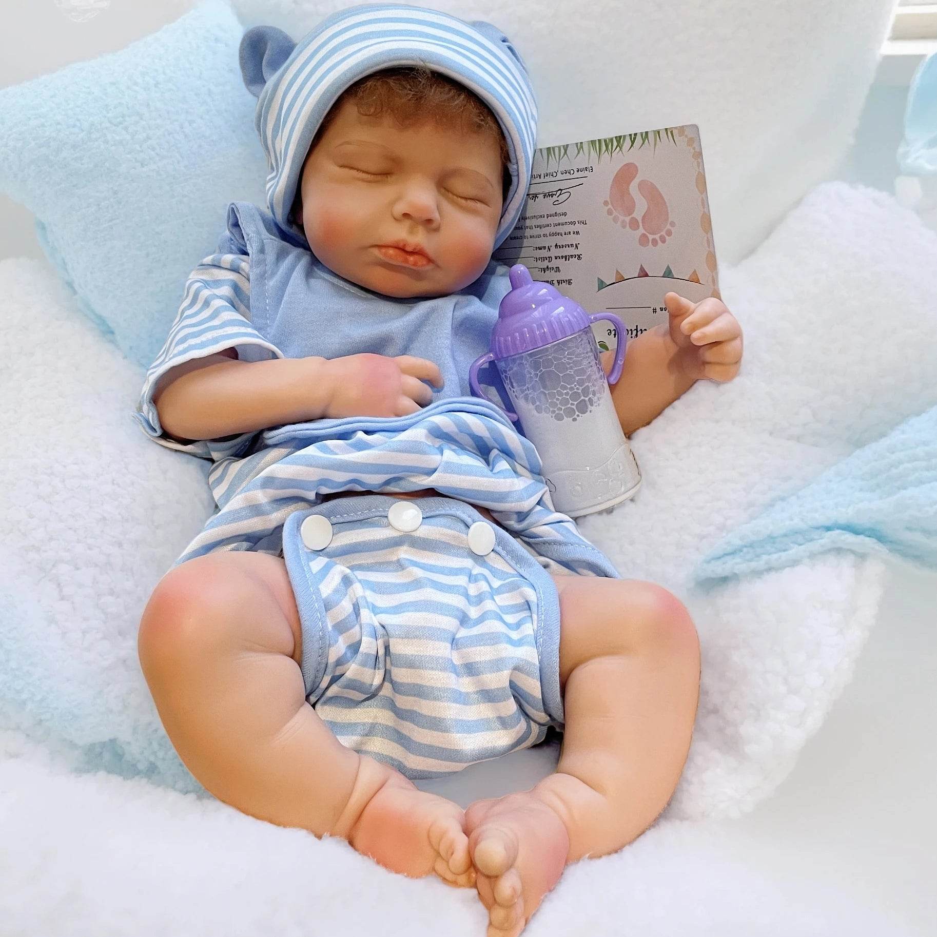 Premium Silicone Reborn Doll With Rooted Hair For Collectors - ToylandEU