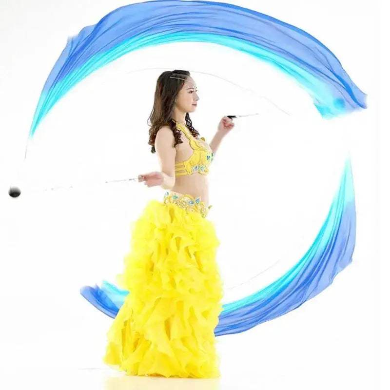 Premium Silk Veil For Belly Dance Performance Stage Props - ToylandEU