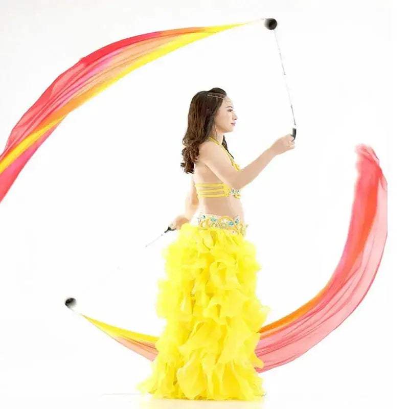Premium Silk Veil For Belly Dance Performance Stage Props - ToylandEU