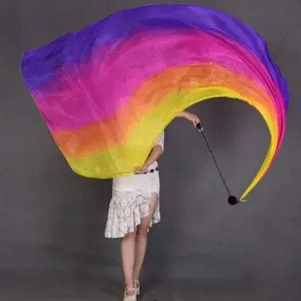 Premium Silk Veil For Belly Dance Performance Stage Props - ToylandEU