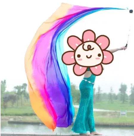 Premium Silk Veil For Belly Dance Performance Stage Props - ToylandEU