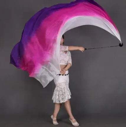 Premium Silk Veil For Belly Dance Performance Stage Props - ToylandEU