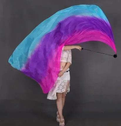 Premium Silk Veil For Belly Dance Performance Stage Props - ToylandEU