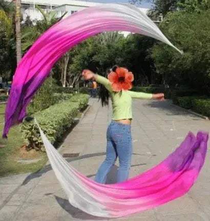Premium Silk Veil For Belly Dance Performance Stage Props - ToylandEU