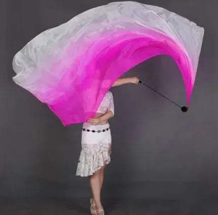 Premium Silk Veil For Belly Dance Performance Stage Props - ToylandEU