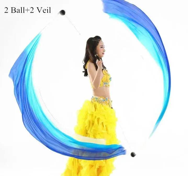 Premium Silk Veil For Belly Dance Performance Stage Props - ToylandEU