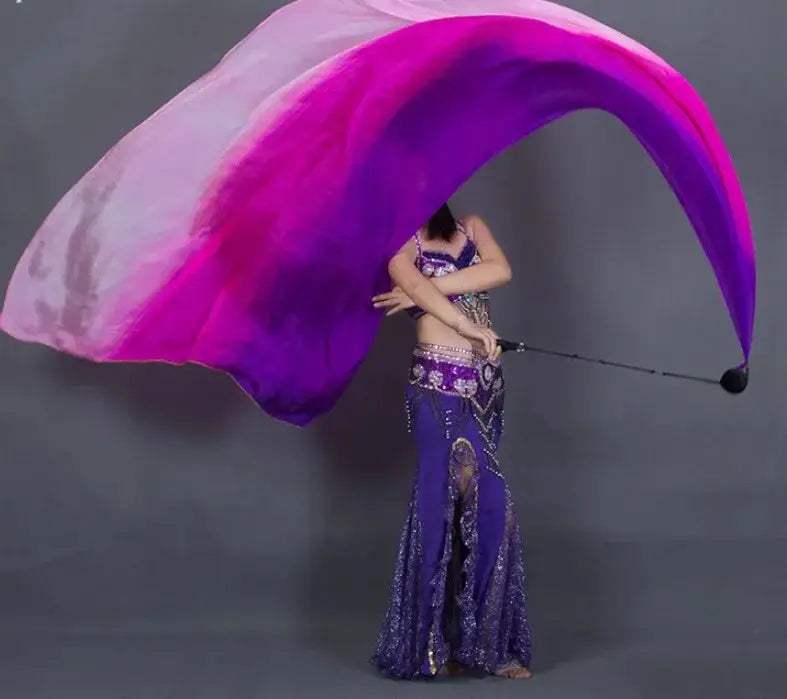 Premium Silk Veil For Belly Dance Performance Stage Props - ToylandEU