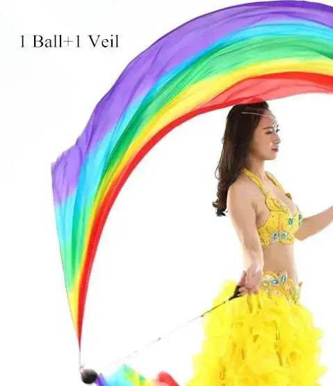 Premium Silk Veil For Belly Dance Performance Stage Props - ToylandEU