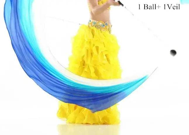 Premium Silk Veil For Belly Dance Performance Stage Props - ToylandEU