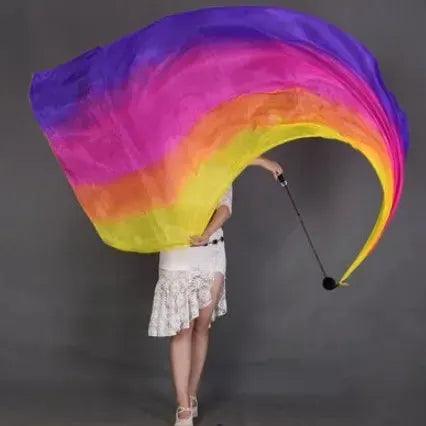  Premium Silk Veil Rainbow Belly Dance Props -  ToylandEU™