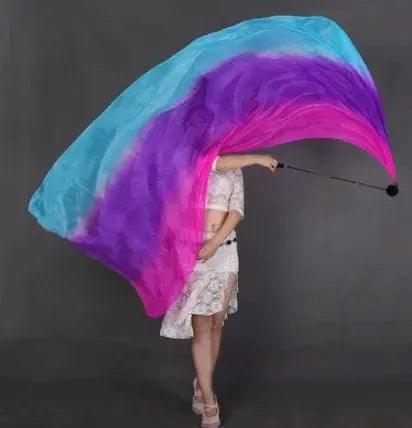  Premium Silk Veil Rainbow Belly Dance Props -  ToylandEU™