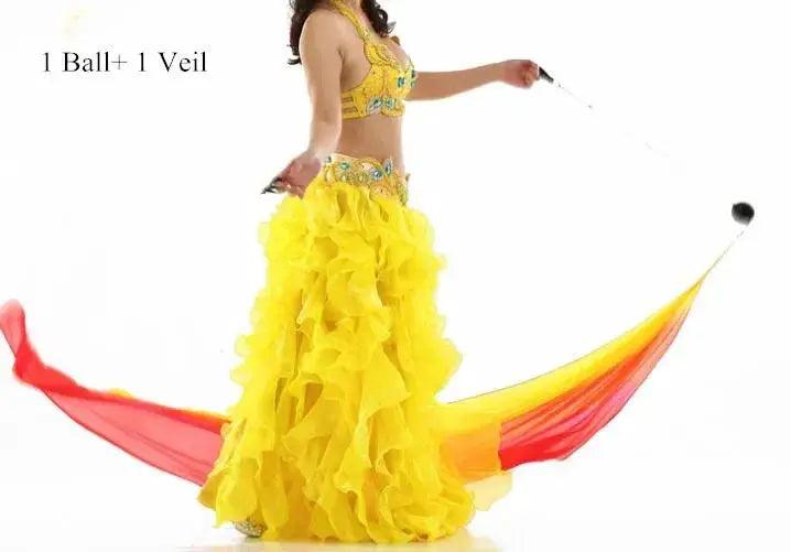  Premium Silk Veil Rainbow Belly Dance Props -  ToylandEU™