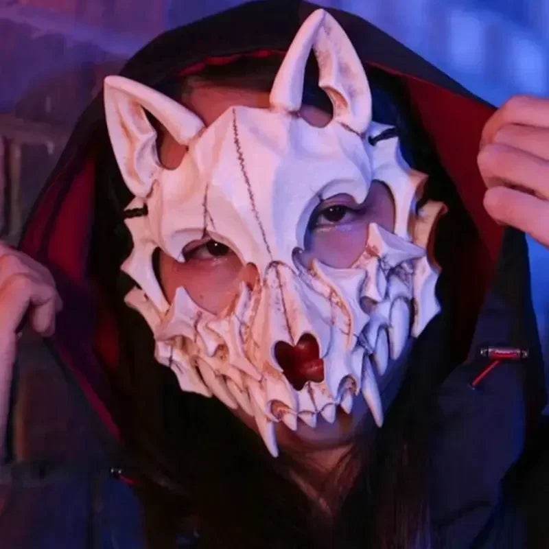 Premium Skeleton Dragon Half Face Mask Adult Cosplay - ToylandEU