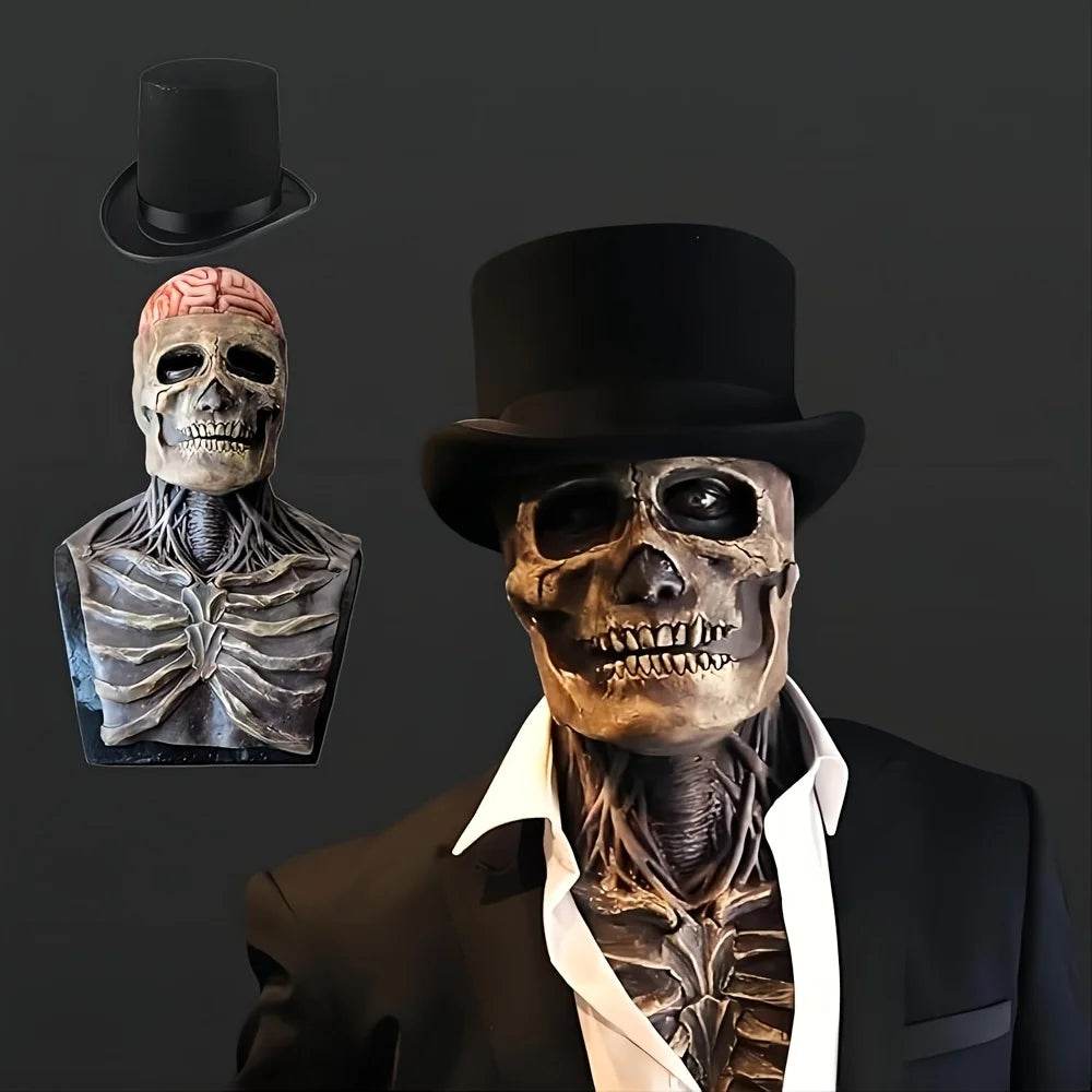 Premium Skeleton Mask 3D Movable Jaw For Halloween Cosplay - ToylandEU