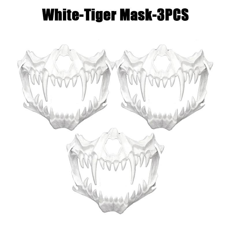 Premium Skeleton Mask Dragon God Half Face For Cosplay - ToylandEU