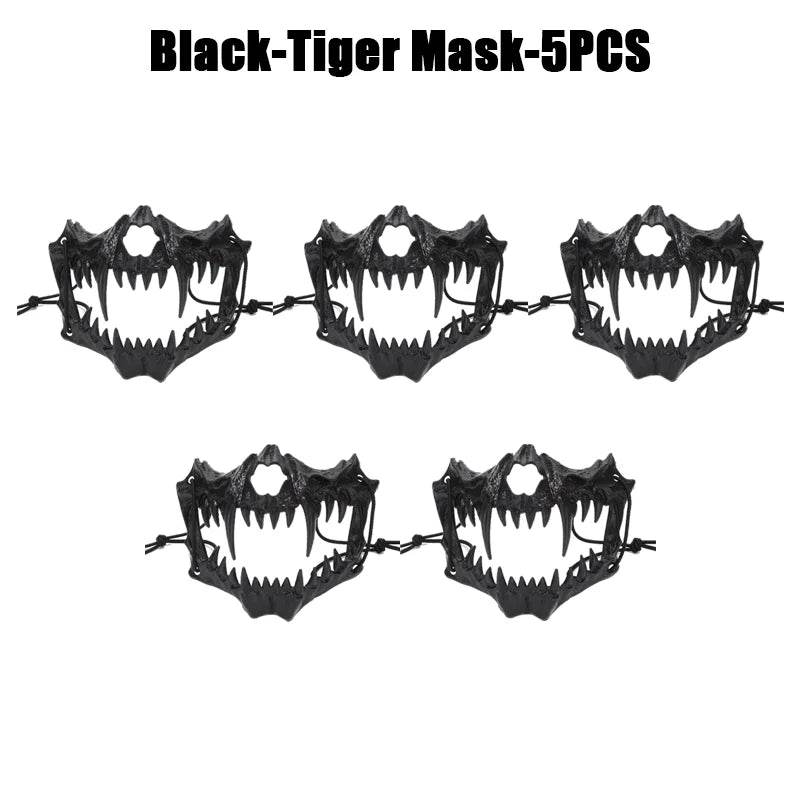 Premium Skeleton Mask Dragon God Half Face For Cosplay - ToylandEU
