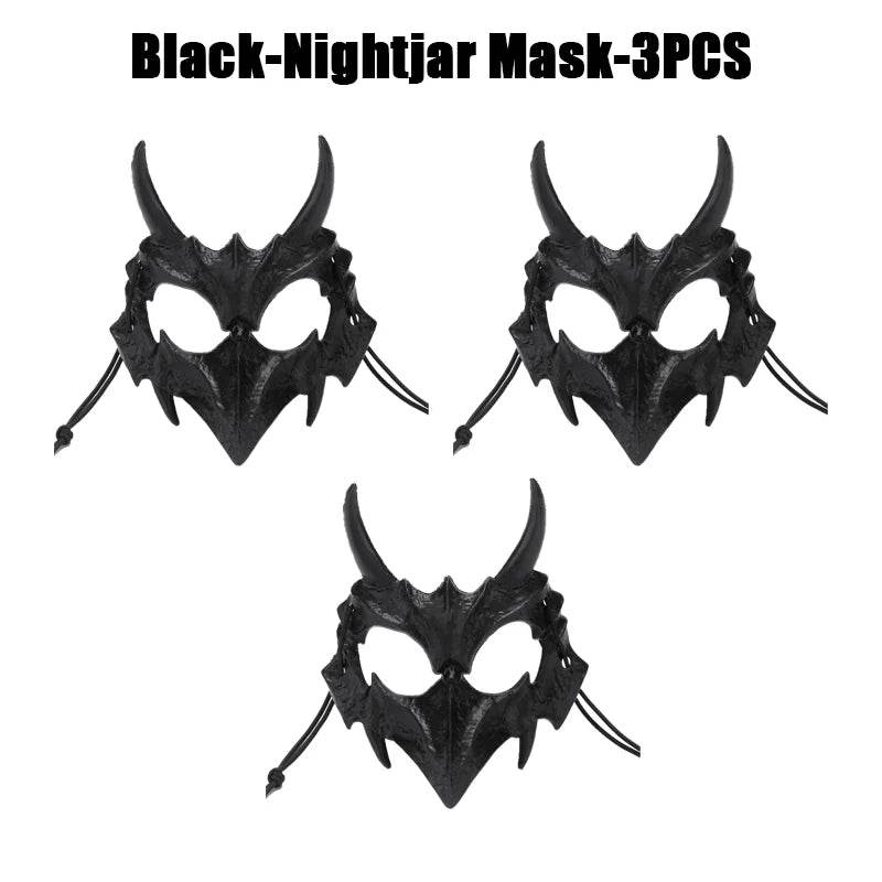 Premium Skeleton Mask Dragon God Half Face For Cosplay - ToylandEU