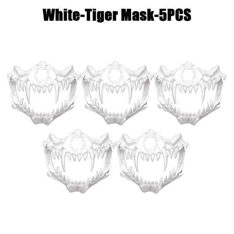 Premium Skeleton Mask Dragon God Half Face For Cosplay - ToylandEU