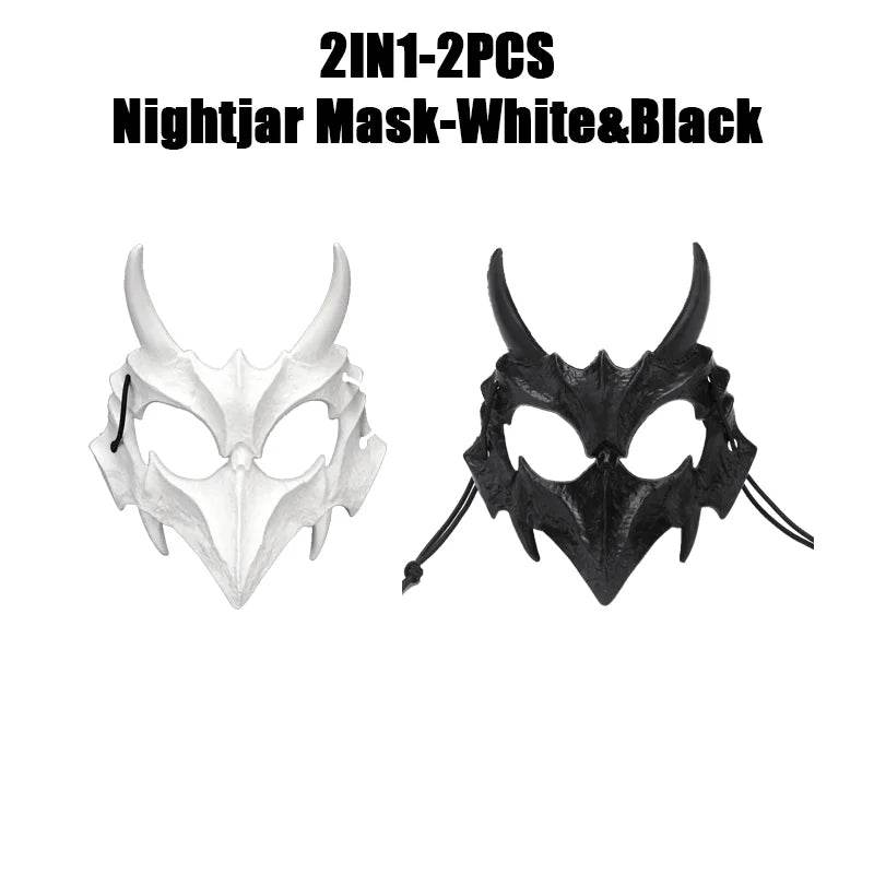 Premium Skeleton Mask Dragon God Half Face For Cosplay - ToylandEU