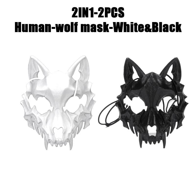 Premium Skeleton Mask Dragon God Half Face For Cosplay - ToylandEU