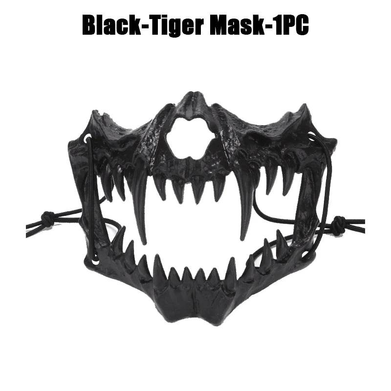 Premium Skeleton Mask Dragon God Half Face For Cosplay - ToylandEU
