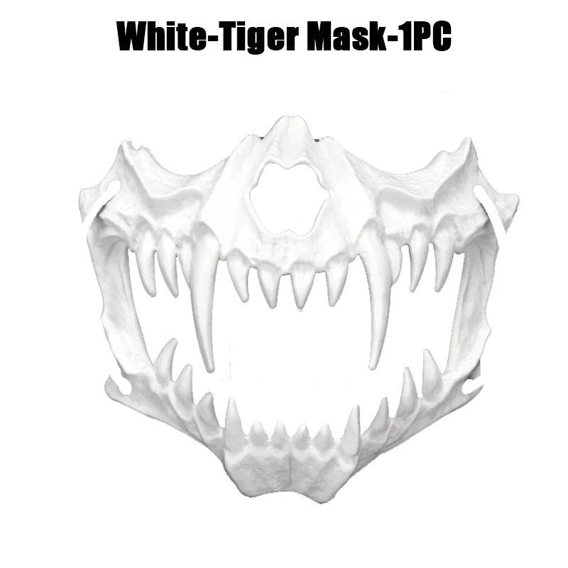 Premium Skeleton Mask Dragon God Half Face For Cosplay - ToylandEU