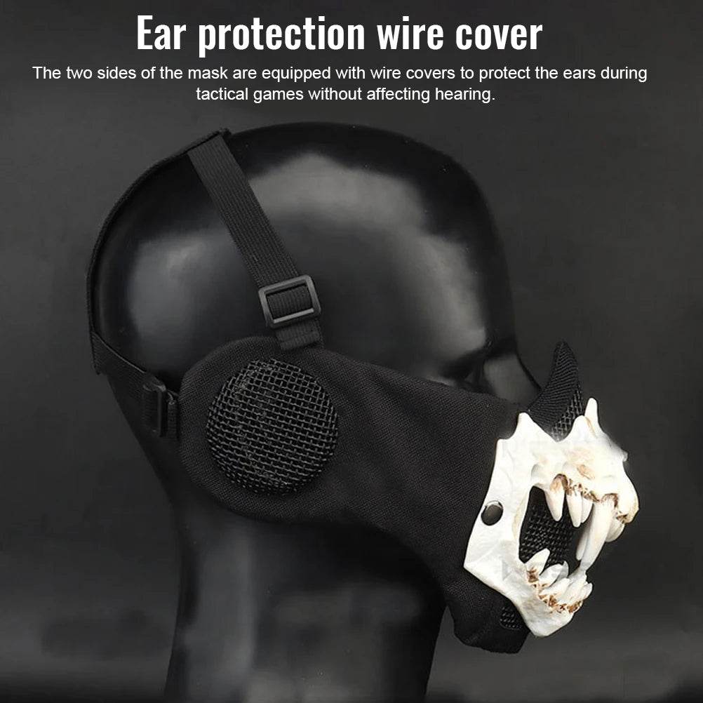 Premium Skeleton Mask With Halloween Fangs For Adults - ToylandEU