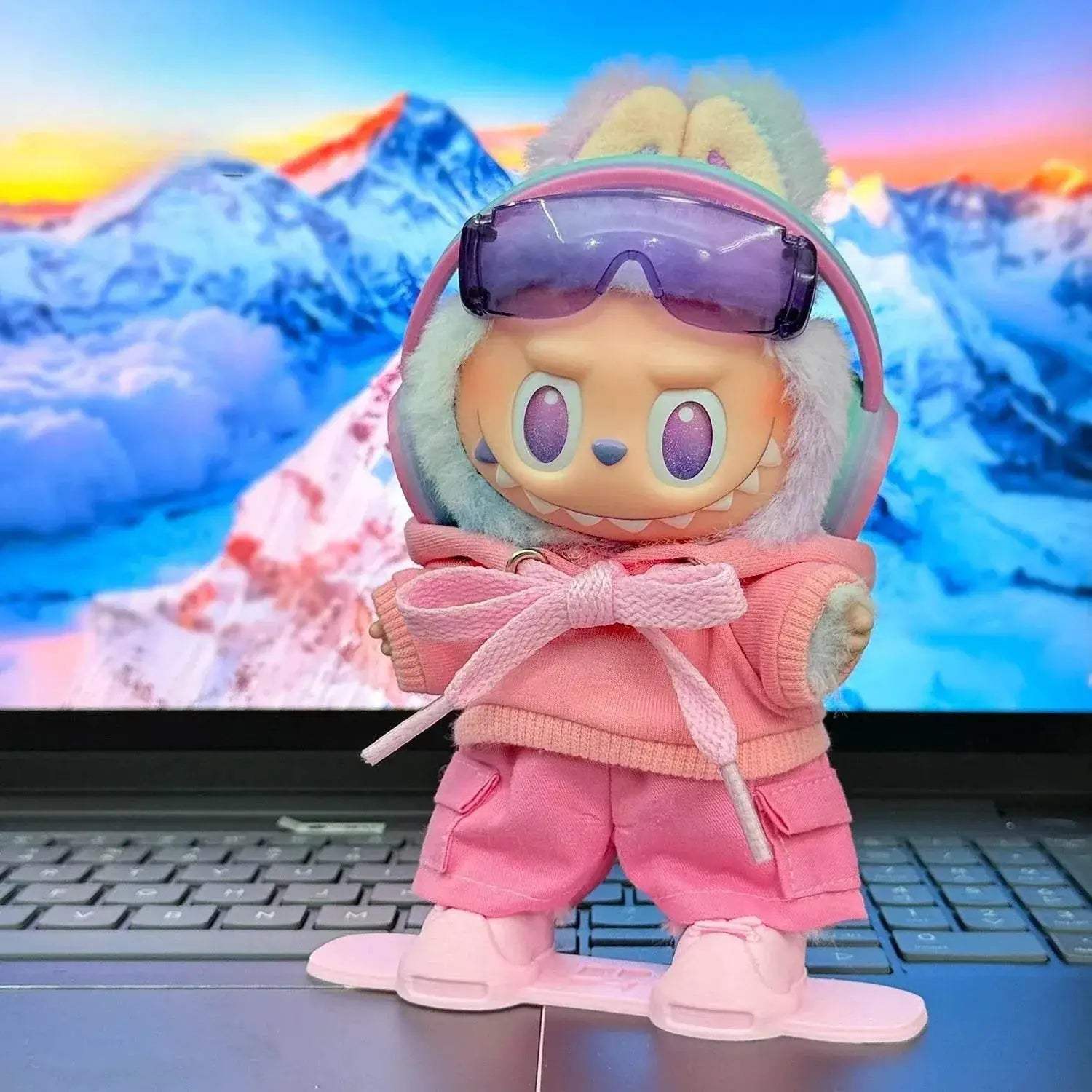 Premium Ski Clothes Set For 17cm Labubu Doll Snowboard - ToylandEU