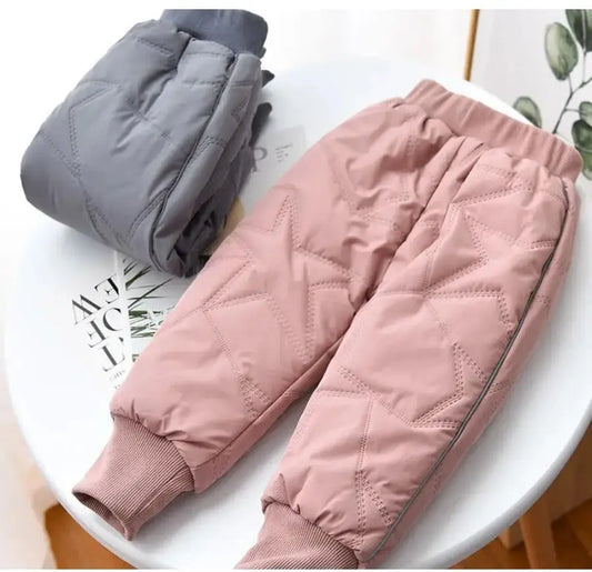 Premium Ski Pants Thick Cotton Velvet Lined Waterproof Unisex For Ages 1 To 6 Years - ToylandEU