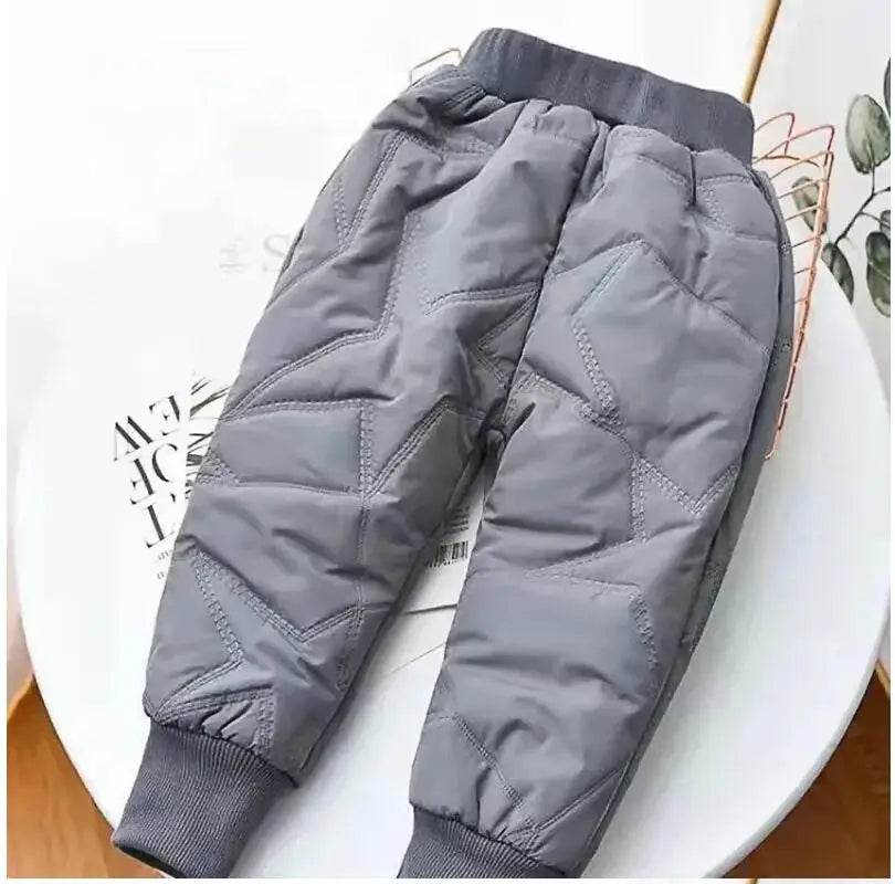 Premium Ski Pants Thick Cotton Velvet Lined Waterproof Unisex For Ages 1 To 6 Years - ToylandEU