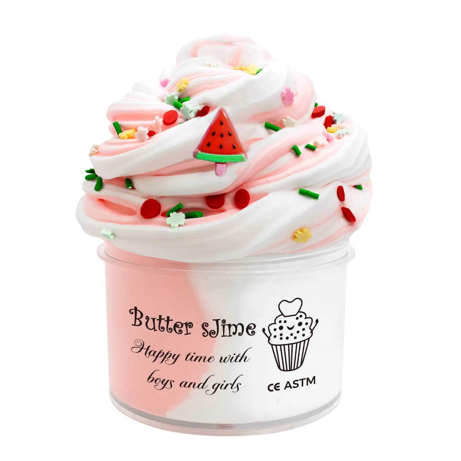 Premium Slime Kit Butter Fluffy Bicolor 70ml Scented Kids - ToylandEU