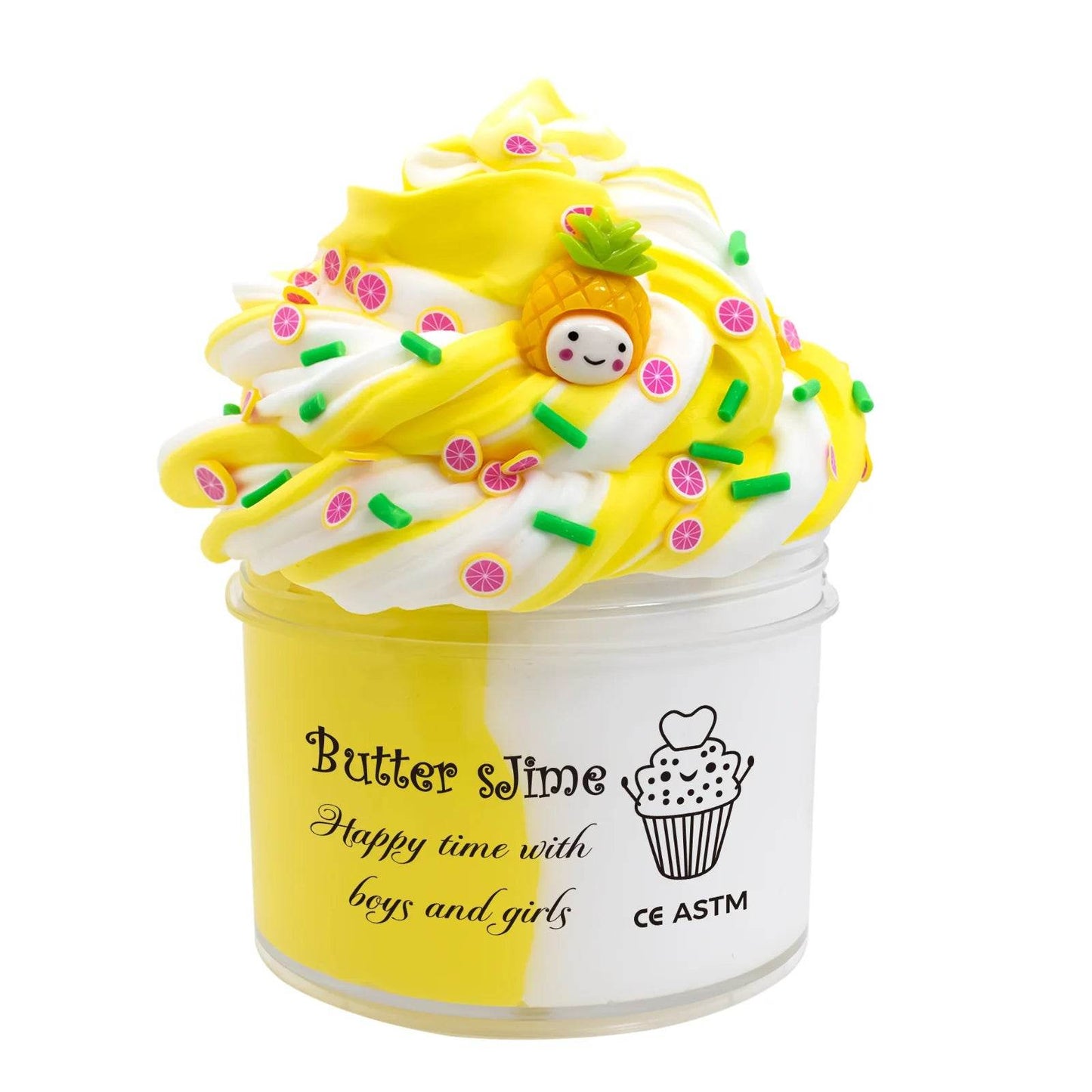 Premium Slime Kit Butter Fluffy Bicolor 70ml Scented Kids - ToylandEU