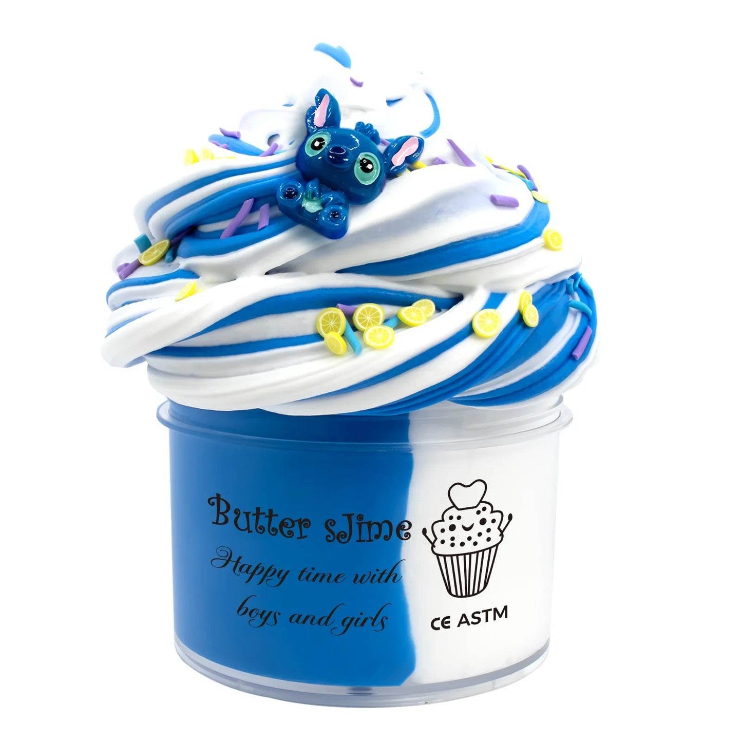 Premium Slime Kit Butter Fluffy Bicolor 70ml Scented Kids - ToylandEU