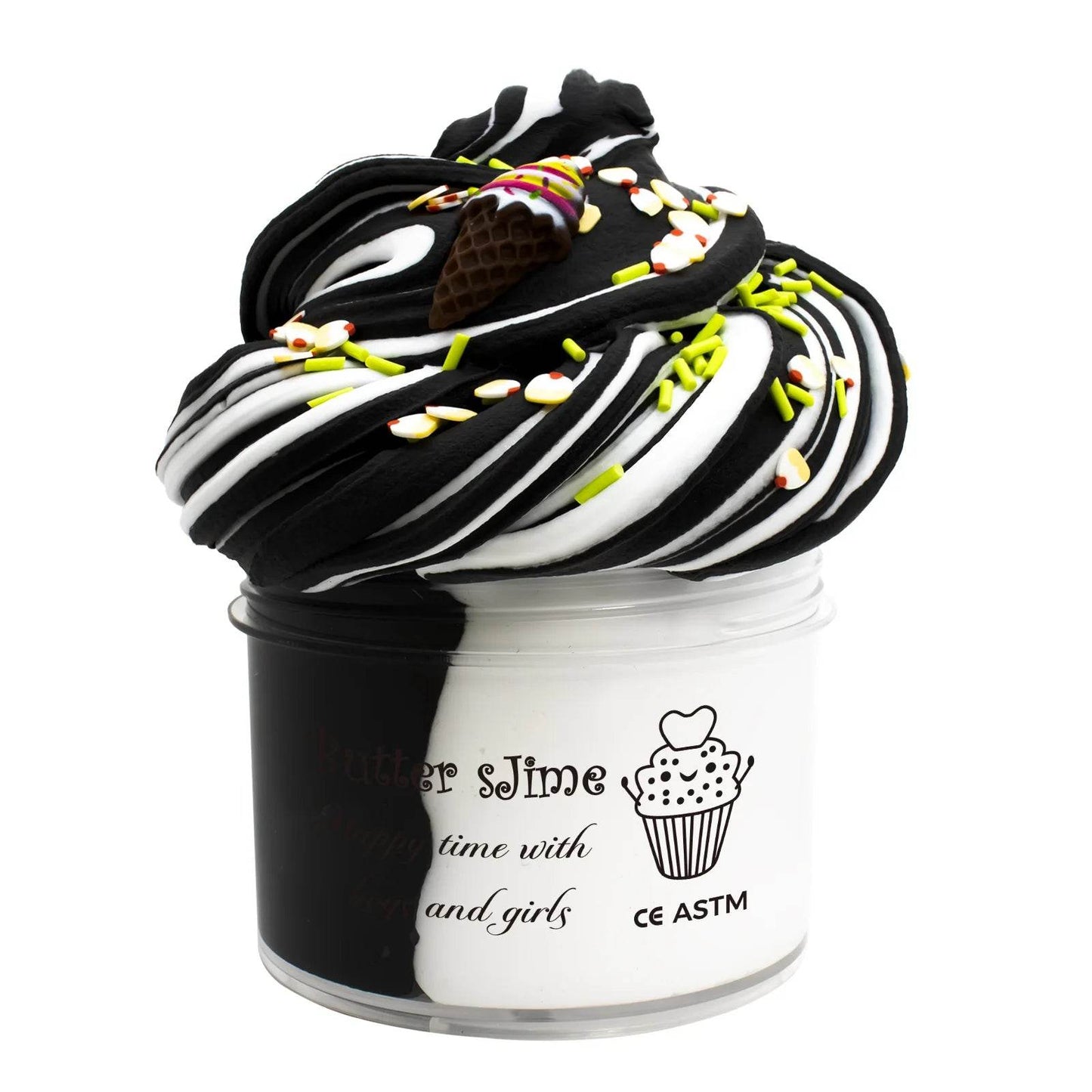 Premium Slime Kit Butter Fluffy Bicolor 70ml Scented Kids - ToylandEU