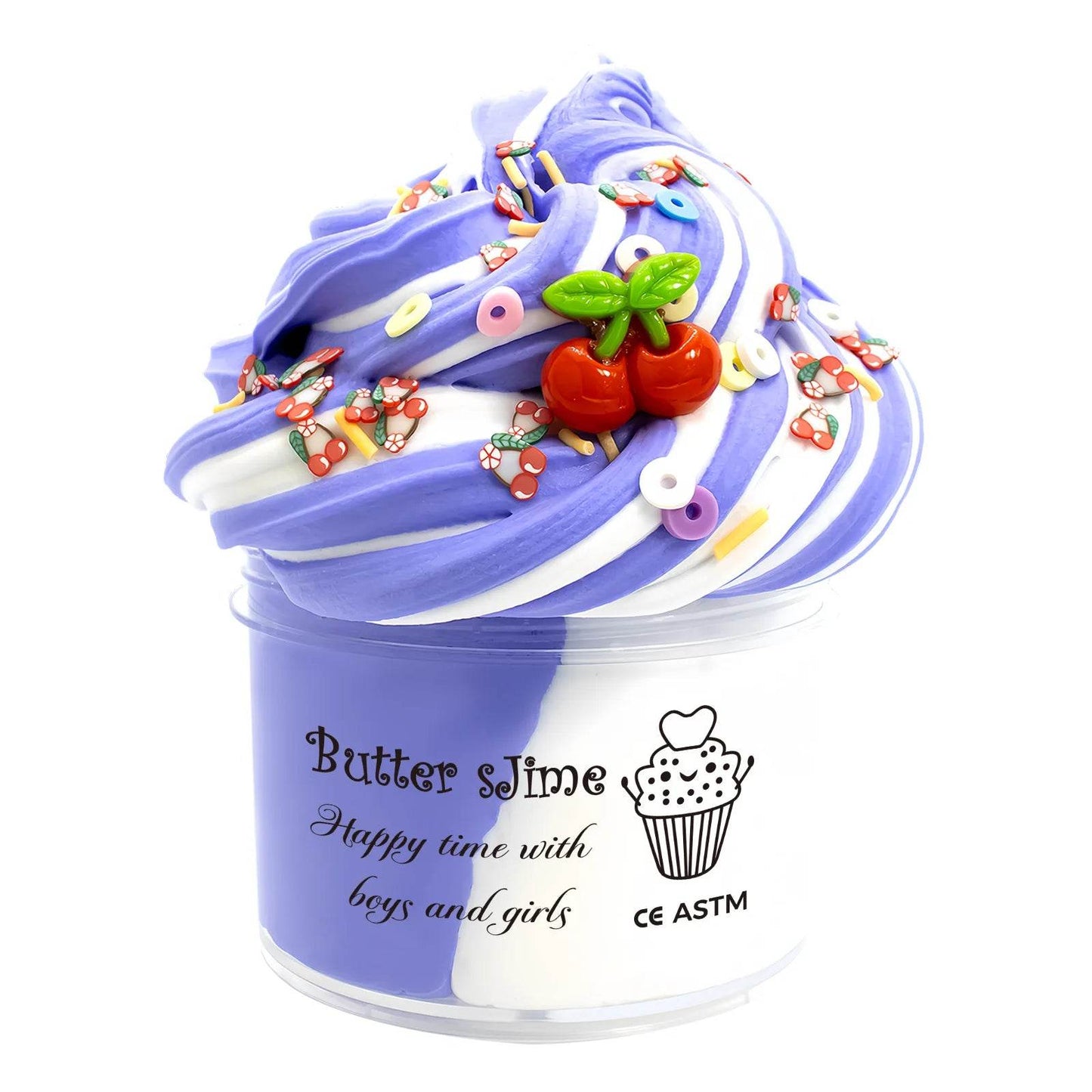 Premium Slime Kit Butter Fluffy Bicolor 70ml Scented Kids - ToylandEU