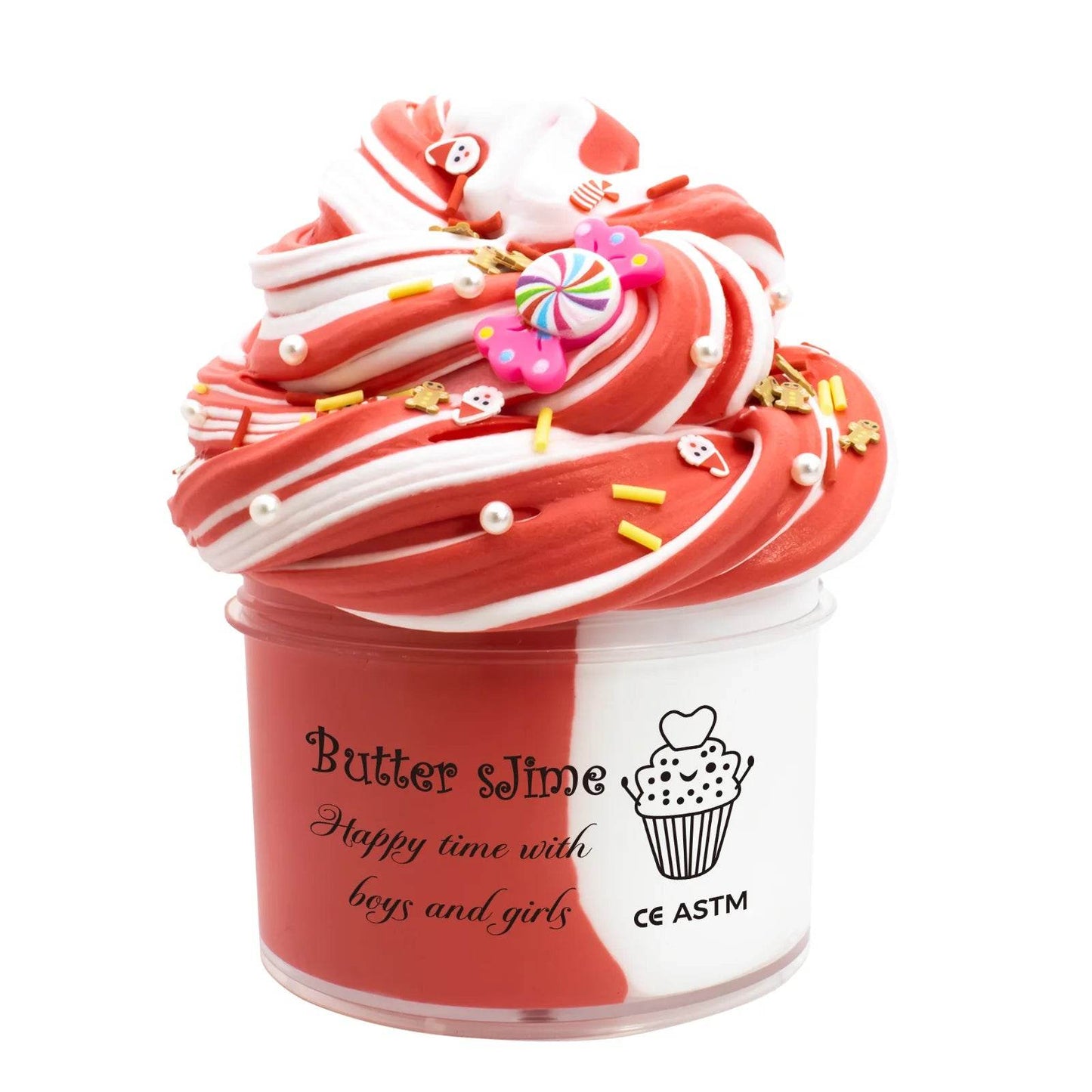 Premium Slime Kit Butter Fluffy Bicolor 70ml Scented Kids - ToylandEU