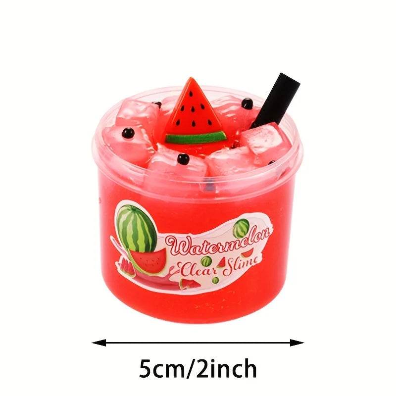 Premium Slime Kit Clear Jelly Cube Crunchy Watermelon Gifts - ToylandEU