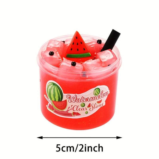Premium Slime Kit Clear Jelly Cube Crunchy Watermelon Gifts - ToylandEU