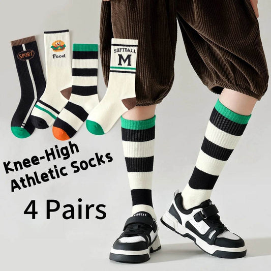 Premium Socks Striped Cotton Knee For Boys And Girls - ToylandEU