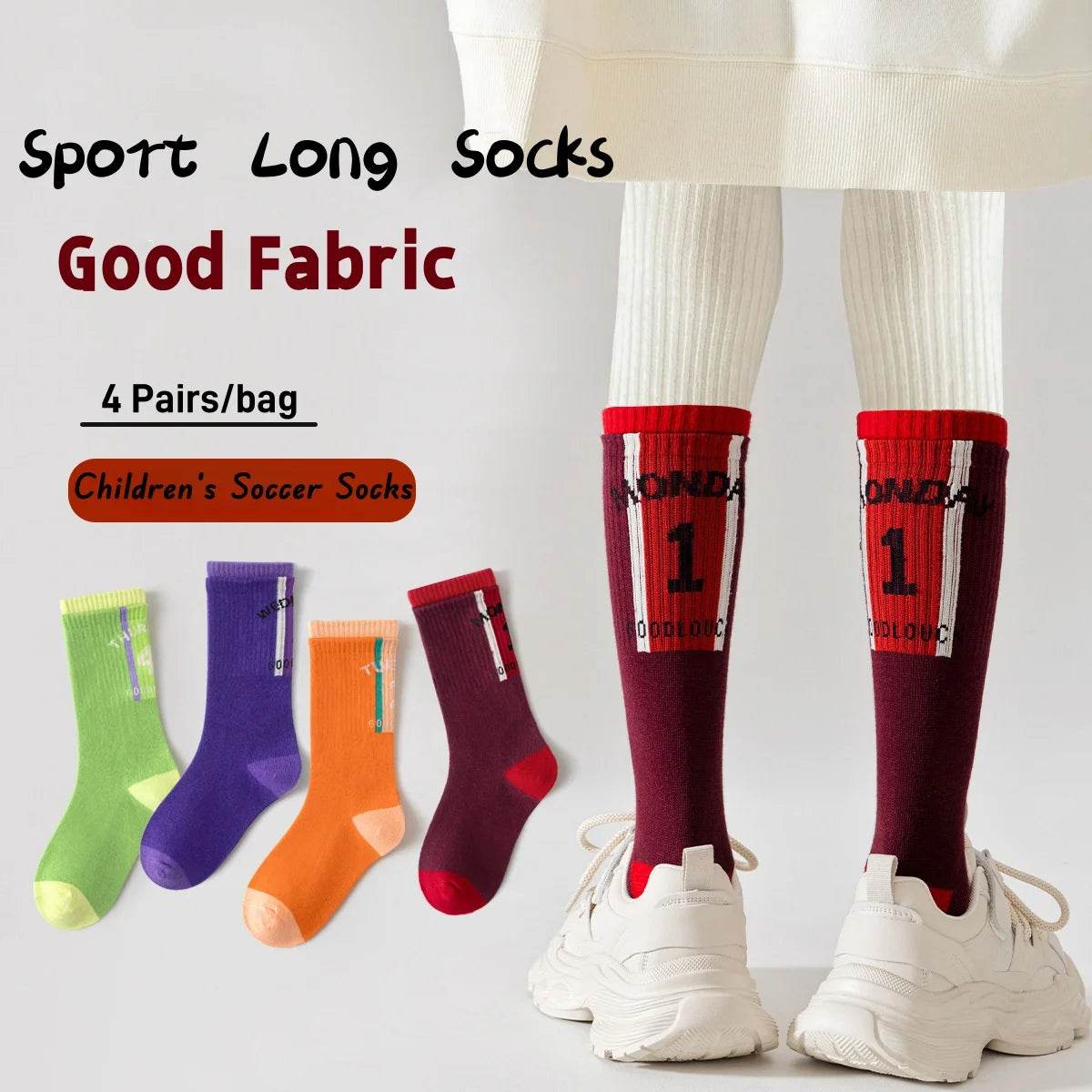 Premium Socks Striped Cotton Knee For Boys And Girls - ToylandEU